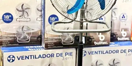 Ventilador de pie TOKYO 3 en 1 de 18 pulgadas 3 velocidaes,  paletas metálicas