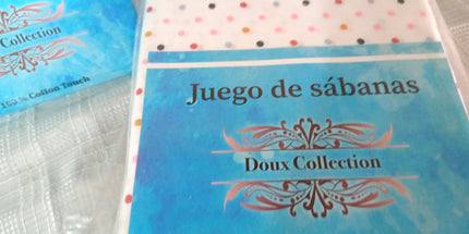 Sábans DOUX  COLLECTION de 1 plaza y media. Muy suaves. Estampada. Económicas.