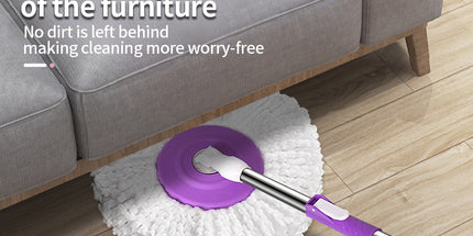 Limpiador giratorio 360  grados de piso en microfibra per uso domestico mojado o seco con balde y estrujador giratorio