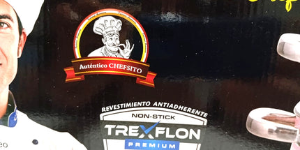 Set de ollas Chefesito 10 capas antiaderente 3 ollas con tapa 1 caserola con mango con tapa y una sarten. Tecnologia alamena