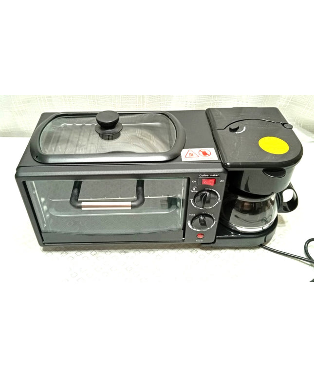 Desayunador multifunción tecnologia alemana 2400 Watt 12litros de capacidad de horno y 4 tazas de café