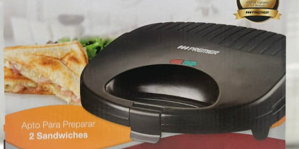 Sandwichera PREMIER de 750 watt para dos sandwiches