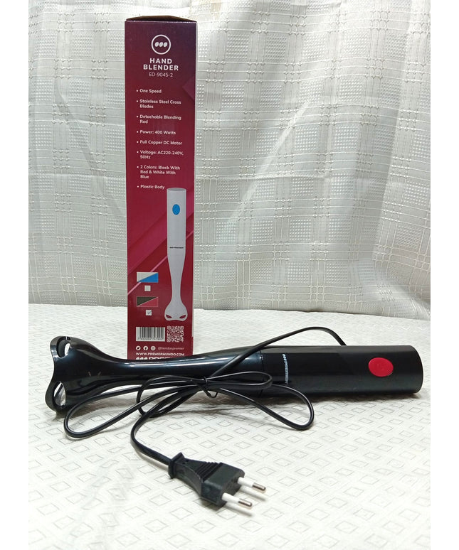 Licuadora Manual Mixer PREMIER vertical 400Watt de una velocidad con cuchillas de acero