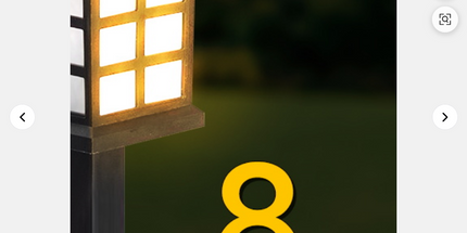 Lámpara de calle decorativa solar para exteriores, luz de suelo impermeable IP65 para paisaje de patio