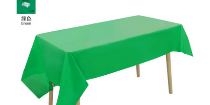 Manteles de tela sintetica PEVA resistentes de lavado a mano. Medidas 137*183 cm en varios colores, celeste amarillo rojo o verde