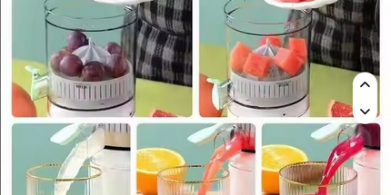 Exprimidor de frutas eléctrico recargable por USB, licuadora lenta portátil para batidos