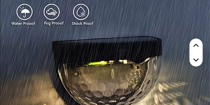 Luz led solar de pared impermeable brillante vallado de luz al aire libre