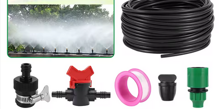 Kit de rociadores de nebulización de 10M, sistema de riego automático, riego por goteo, Kit completo, sistema de riego de jardín