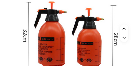 Bomba manual rociadora de agua a presión de 2 Litros manual para jardín y el hogar