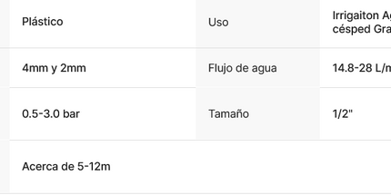 Aspersores de chorro giratorios de 360 grados, boquillas basculantes de doble salida, rociadores de riego para agricultura o jardín de. Rosca macho de 12. Alcance hasta 12 metros. Ver especificaciones tecnicas una de las imágenes