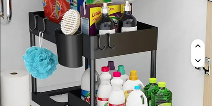 Estante de almacenamiento de cocina o general del hogar extraíble deslizante de doble capa
