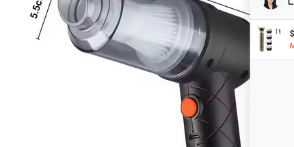 Aspirador de coche NOVEDAD integrado de soplado y succión de mano Aspirador de coche con potencia de succión de 3500Pa inalámbrico