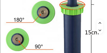 Aspersor EMERGENTE de 360 grados para  Jardín riego de césped 12 pulgadas Rosca Pop up de aspersión por Aspersor emergente. CARACTERISTICAS TECNICAS VER EN UNA DE LAS IMAGENES