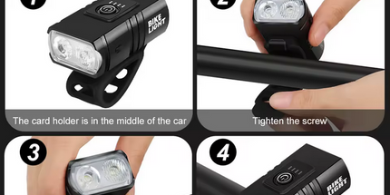 Juego de Luces para Bicicleta Personalizado para Ciclismo al Aire Libre Recargable por USB Luz Led Impermeable para Ciclismo Nocturno