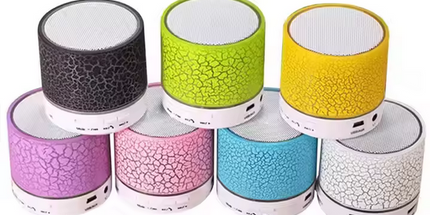 Mini altavoz inalámbrico portátil USB LED caja de música de sonido estéreo para fiesta Radio REPRODUCTOR DE Audio micrófono de carga USB