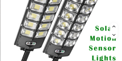 Lampara LED Solar con Sensor de movimiento impermeable 12000 lúmenes