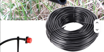 Manguera de agua de riego Flexible de 25 metros y 1/4 pulgadas, microirrigación por goteo, manguera de PVC, tubo de riego de jardinería de 4/7mm