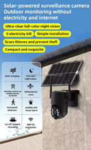 Cámaras de Vigilancia Pequeñas de 3MP, Tarjeta SIM 4G, Video de 360°, Cámara Solar para Exteriores con Red WiFi, Seguridad V380 Pro, CCTV, Mini Cámaras 4K