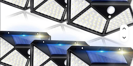 Luz LED con sensor de movimiento humano y botón interruptor. Lámpara de pared solar IP65 Luz de jardín al aire libre impermeable