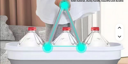 Limpiador de piso rectangular con caño de acero inoxidable y limpiador de plastico con paño de microfibra de 42Cm mas cubo plegable