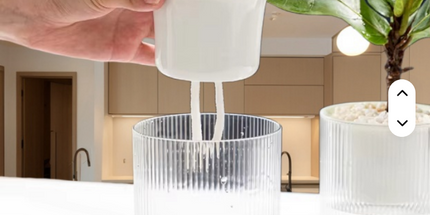 Maceta trasparente inteligente de absorción de agua automática L 15 cm de ancho x 19,25 cm de alto