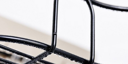 Estante tringular DOBLE DE ACERO al CARBONO montado en la pared sin perforaciones