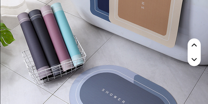 Alfombra de terciopelo de cristal absorbente de secado rápido