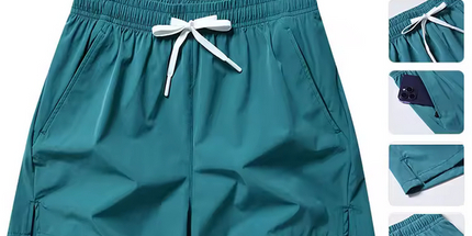 Pantalones Cortos Deportivos de Secado Rápido, Pantalones Cortos Deportivos con Bolsillos