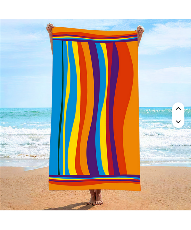 Toalla de playa de microfibra de alta calidad 140 cm x 70 cm. Diseño a prueba de arena de secado rápido.