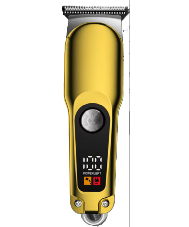 Máquina cortadora de pelo eléctrica inalámbrica profesional, cortadora de pelo USB para depilación seca. Color oro