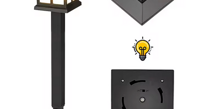 Lámpara de calle decorativa solar para exteriores, luz de suelo impermeable IP65 para paisaje de patio