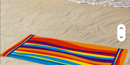 Toalla de playa de microfibra de alta calidad 140 cm x 70 cm. Diseño a prueba de arena de secado rápido.