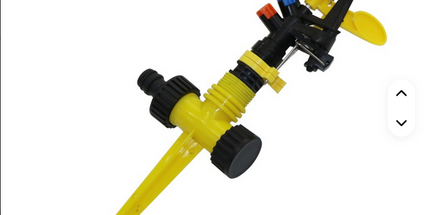 Aspersores de chorro giratorios de 360 grados, boquillas basculantes de doble salida, rociadores de riego para agricultura o jardín de. Rosca macho de 12. Alcance hasta 12 metros. Ver especificaciones tecnicas una de las imágenes