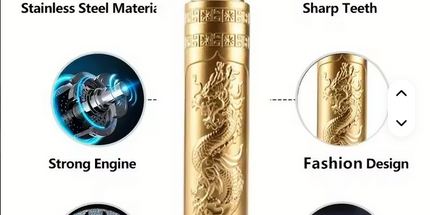 Afeitadora de barba y de pelo recargable con pinza de pelo  profesional para hombre, hoja de acero inoxidable, USB