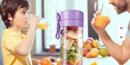 Venta al por mayor Mini exprimidor de frutas batidora portátil 6 hojas de acero inoxidable USB recargable para uso al aire libre