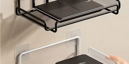 Estante de Pared Acero Inoxidable sin Perforación Organizador Ahorrador de Espacio multiples usos