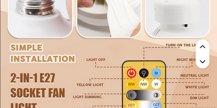 Ventilador de techo luz led de lujo de 42 cm de ancho y 22 cm de alt,  inteligente 220V,  lámpara de ventilador de techo con Control remoto con aspas de color