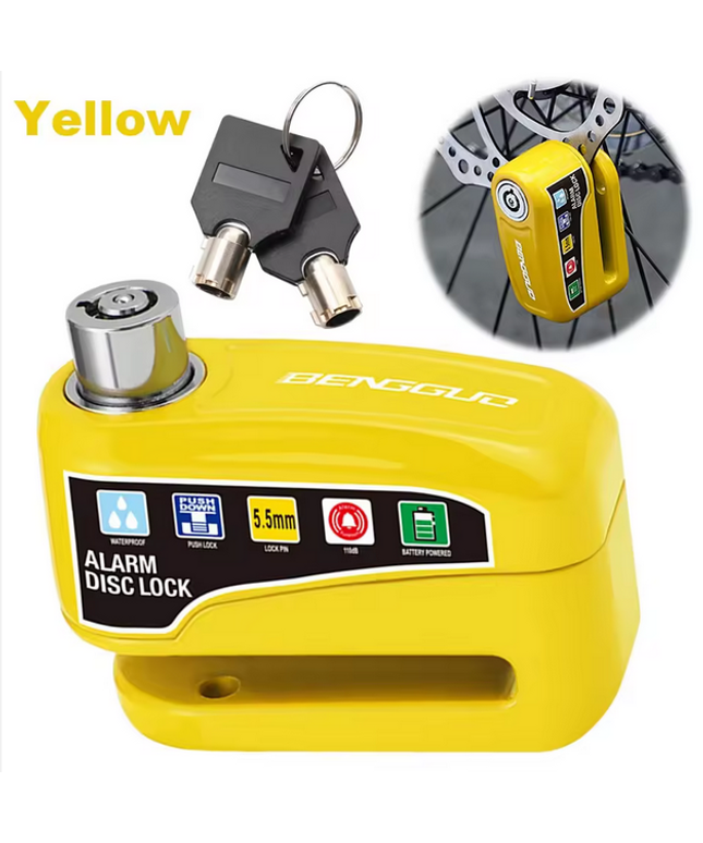 Candado Antirrobo Portátil Bicicleta de montaña Alarma de seguridad sin llave Candado de bicicleta Candado de scooter eléctrico Freno de disco Candado de bicicleta