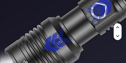 Linterna Helius telescopica de alta potencia P50 10000 lúmenes recargable portátil linterna táctica