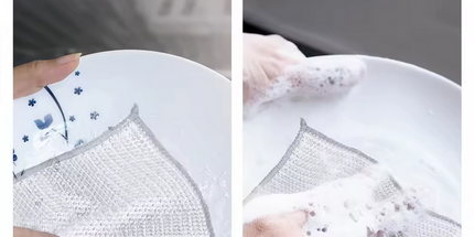 Trapos tipo rejilla de alambre para fregar multiusos, fregador de cocina, alambre de acero, toalla para platos, paños de microfibra, toallas reutilizables para lavar platos