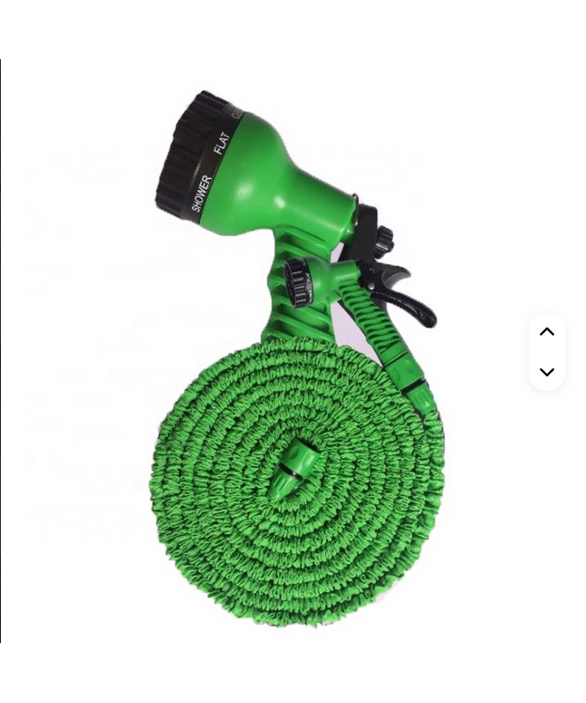 Manguera de Jardín Mágica de 15.24 mts 50ft, Tubo de Agua Triple Telescópico de Poliéster con Conexión de Plástico PE CNS