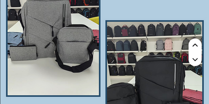 Conjunto de mochila de negocios para computadora con coneccion USB, bolso de hombro y sobre con cierre