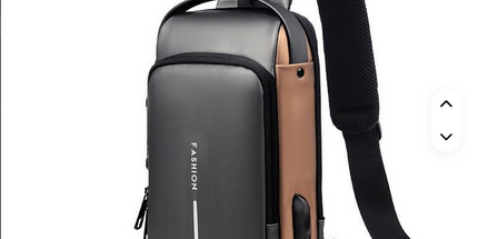 Mochila mediana con lazo cruzado de pecho ANTIRROBO con USB y candados de seguridad. Muy resistente