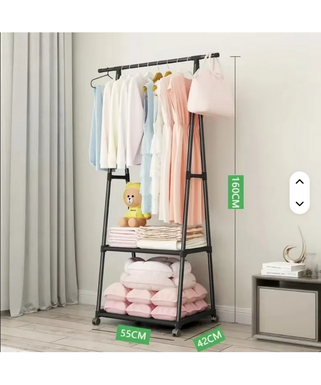 Perchero Simple para colgar ropa, colgador de ropa móvil para dormitorio con rueda