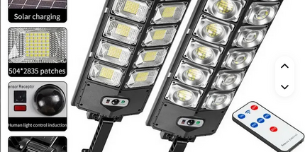 Lampara LED Solar con Sensor de movimiento impermeable 12000 lúmenes