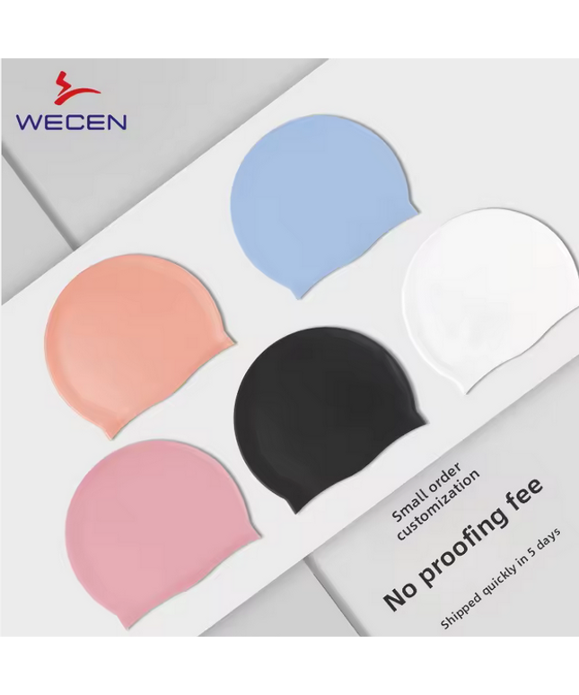 Gorro de Natación de Silicona de 65g para Adultos, Protección Solar y para los Oídos, Mayor Elasticidad para Cabello Largo