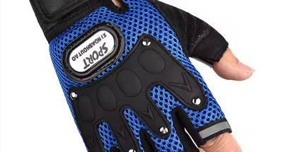 Guantes de Ciclismo Deportivos para Verano, Antideslizantes, Resistentes al Viento, de Medio Dedo, para Motocicleta, Bicicleta