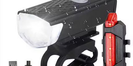 Luz frontal y trasera 100 lumnes para bicicleta, lámpara USB recargable, luces LED para ciclismo, juego de luces para bicicleta