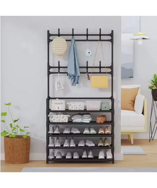 Estantería multicapa para zapatos y sombreros, multifuncional para el hogar ideal para dormitorios