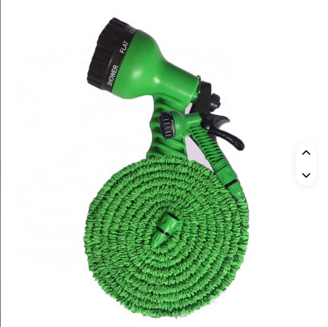 Manguera de Jardín Mágica de 30.48 mt 100ft, Tubo de Agua Triple Telescópico de Poliéster con Conexión de Plástico PE CNS